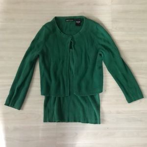 Y2K Green Cardigan and Tank Set